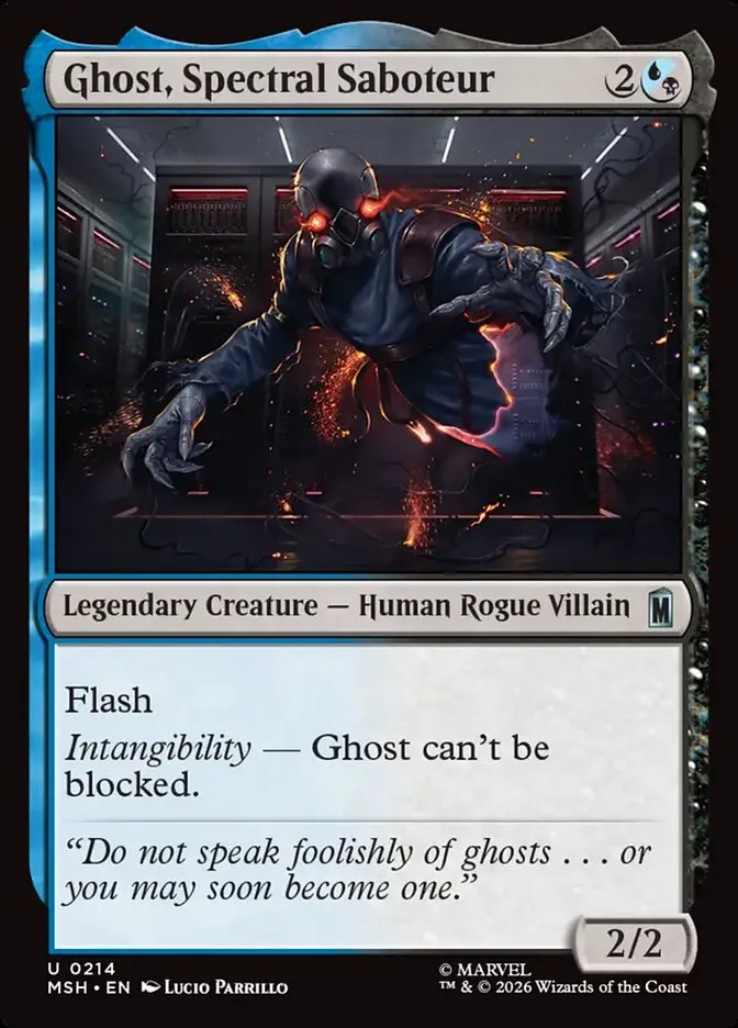 2026 Marvel Super Heroes Ghost, Spectral Saboteur #214 uncommon card image