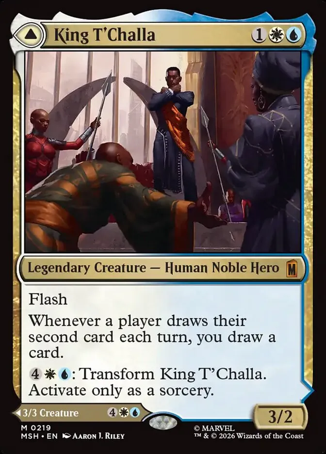 2026 Marvel Super Heroes King T'Challa // Black Panther, Hope Enduring #219 mythic card image