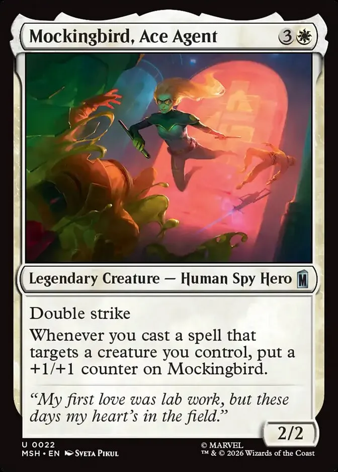 2026 Marvel Super Heroes Mockingbird, Ace Agent uncommon #22 uncommon card image