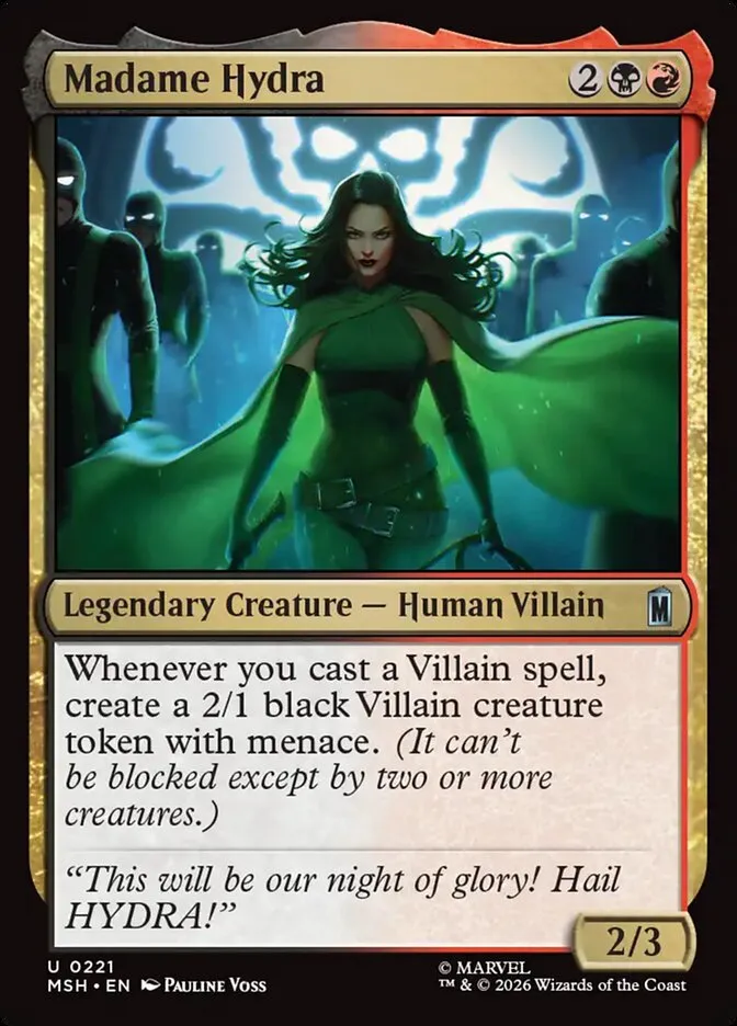 2026 Marvel Super Heroes Madame Hydra #221 uncommon card image