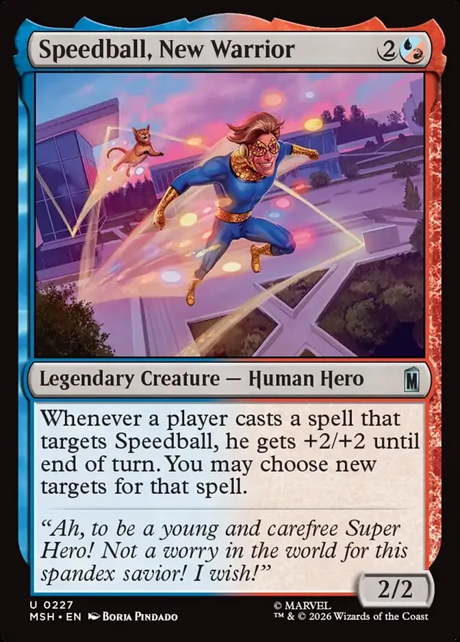 2026 Marvel Super Heroes Speedball, New Warrior #227 uncommon card image