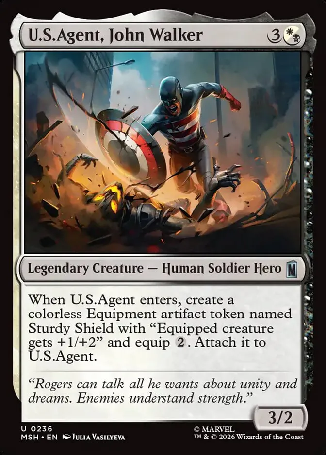 2026 Marvel Super Heroes U.S.Agent, John Walker uncommon #236 uncommon card image
