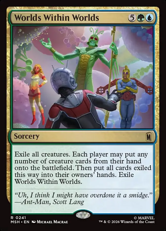 2026 Marvel Super Heroes Worlds Within Worlds #241 rare card image