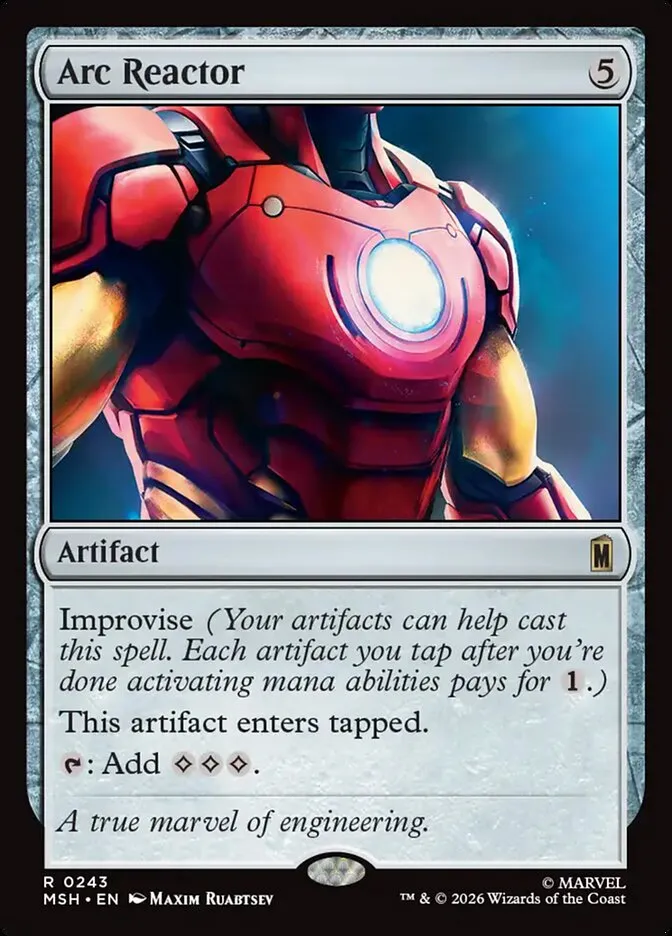 2026 Marvel Super Heroes Arc Reactor #243 rare card image