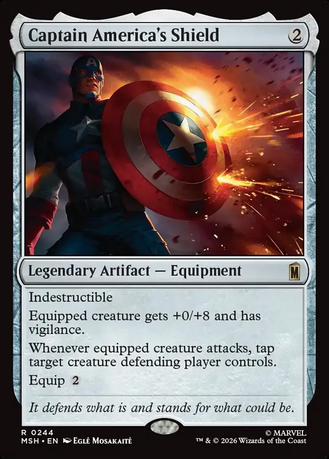 2026 Marvel Super Heroes Captain America's Shield #244 rare card image