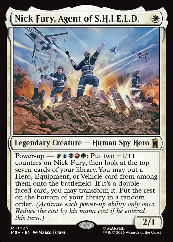 2026 Marvel Super Heroes Nick Fury, Agent of S.H.I.E.L.D. #25 rare card image
