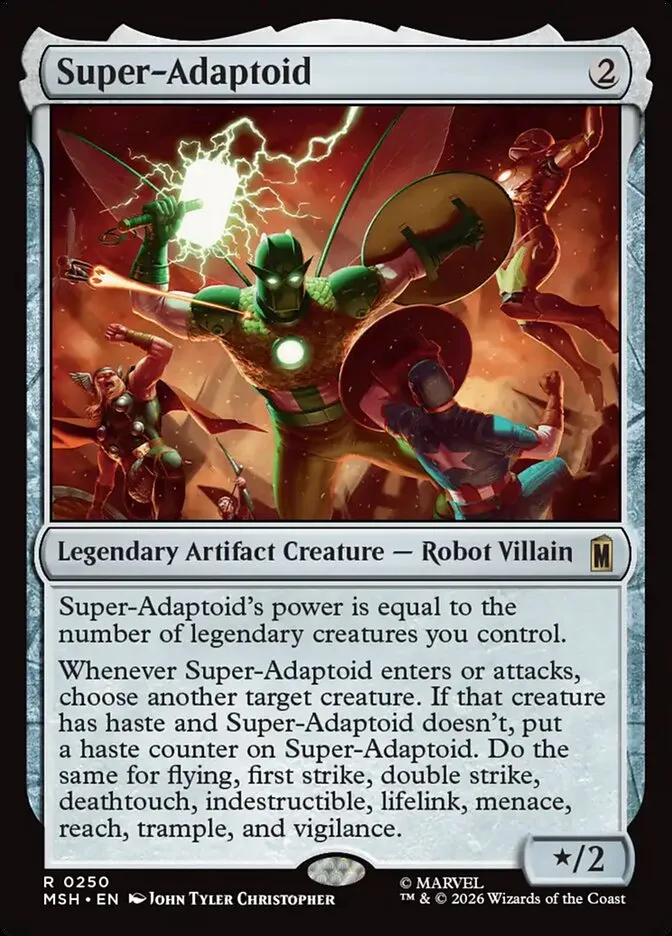 2026 Marvel Super Heroes Super-Adaptoid #250 rare card image