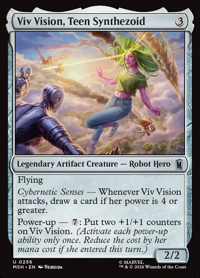 2026 Marvel Super Heroes Viv Vision, Teen Synthezoid #256 uncommon card image
