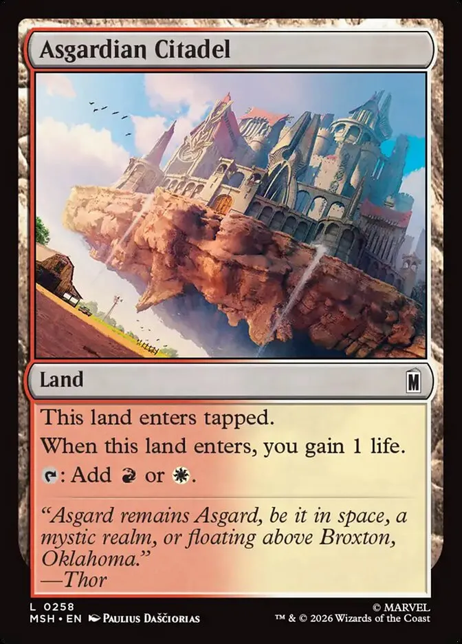 2026 Marvel Super Heroes Asgardian Citadel #258 common card image
