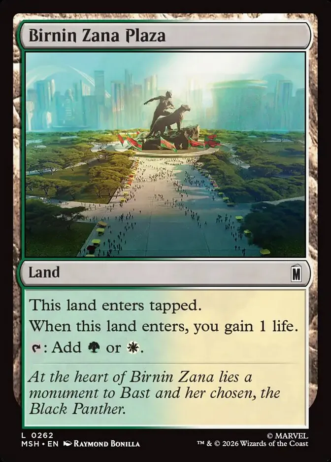 2026 Marvel Super Heroes Birnin Zana Plaza #262 common card image