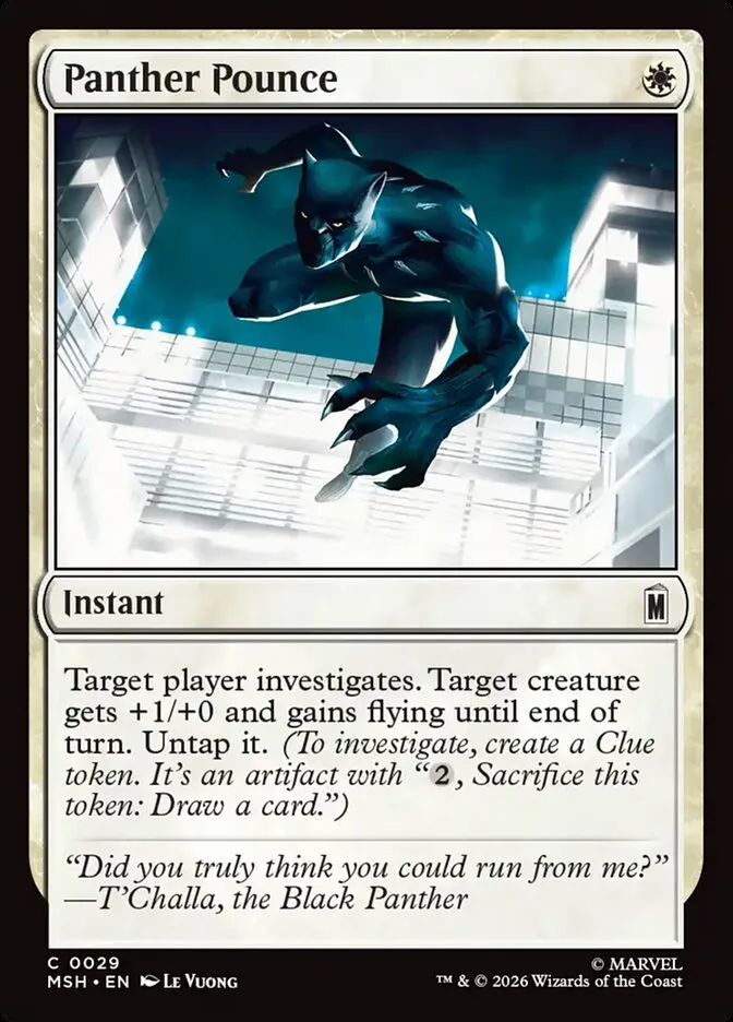 2026 Marvel Super Heroes Panther Pounce #29 common card image