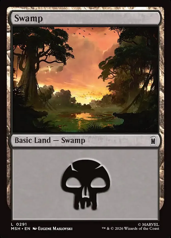 2026 Marvel Super Heroes Swamp common #291 common card image
