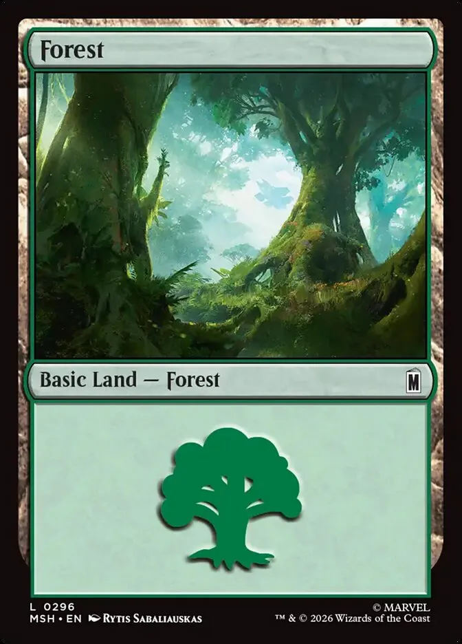 2026 Marvel Super Heroes Forest common #296 common card image