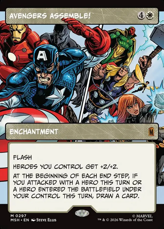 2026 Marvel Super Heroes Avengers Assemble! #297 mythic card image