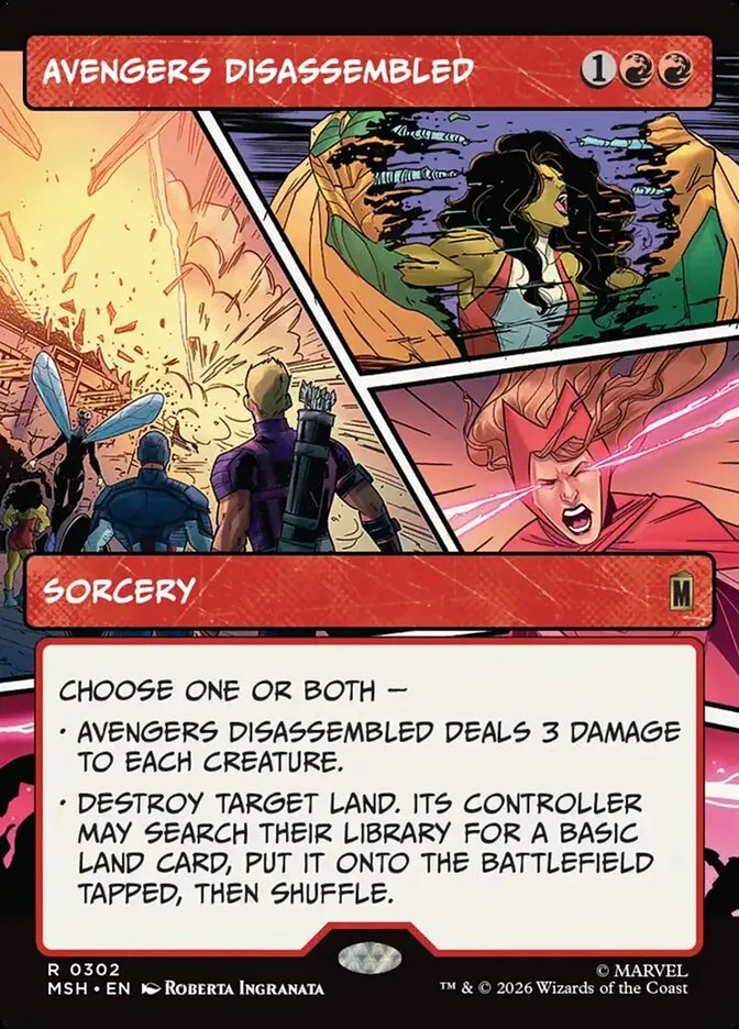 2026 Marvel Super Heroes Avengers Disassembled #302 rare card image
