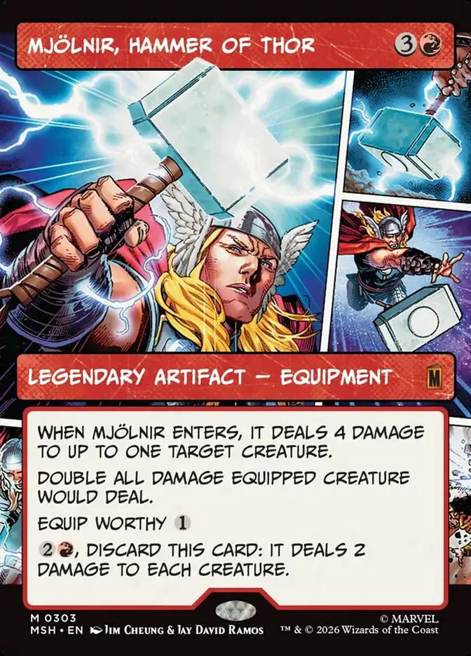 2026 Marvel Super Heroes Mjölnir, Hammer of Thor #303 mythic card image