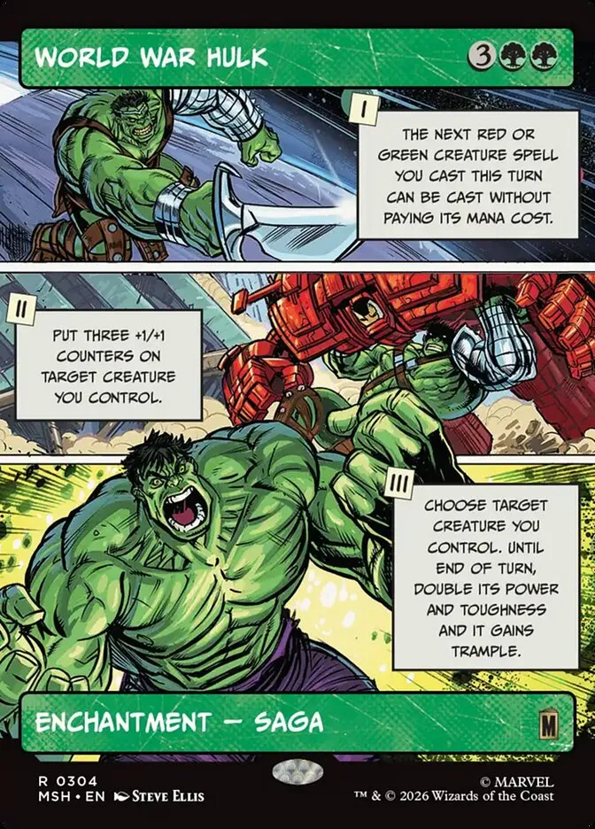 2026 Marvel Super Heroes World War Hulk #304 rare card image