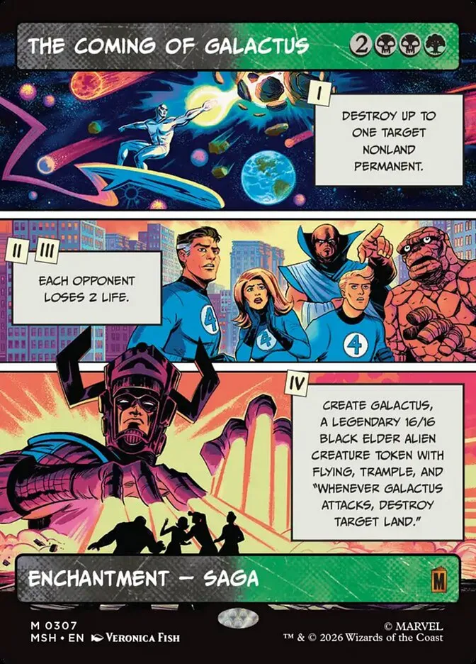 2026 Marvel Super Heroes The Coming of Galactus #307 mythic card image