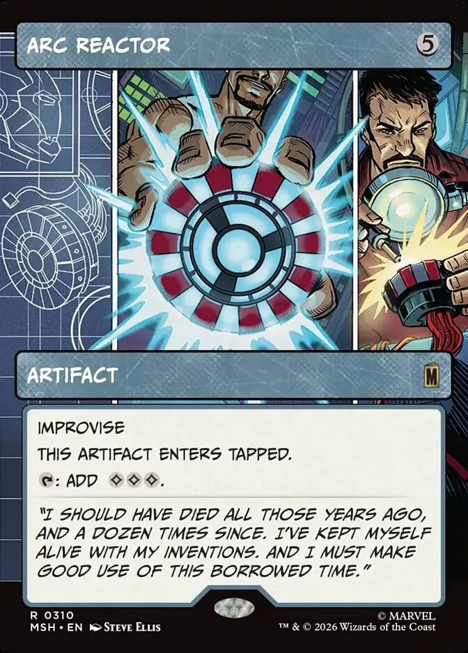 2026 Marvel Super Heroes Arc Reactor #310 rare card image