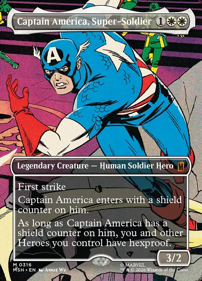 2026 Marvel Super Heroes Captain America, Super-Soldier #316 mythic card image