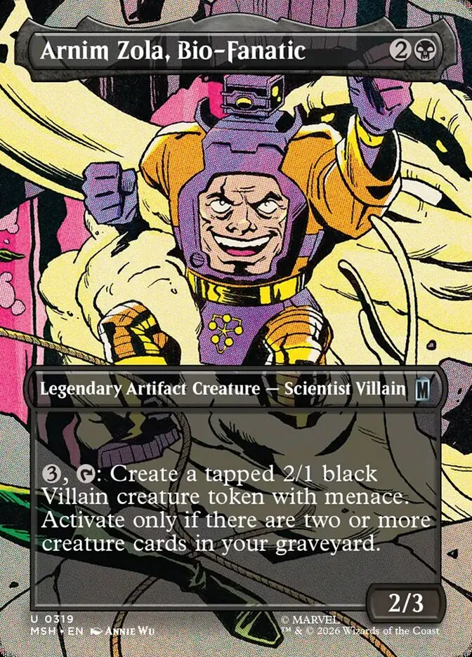 2026 Marvel Super Heroes Arnim Zola, Bio-Fanatic #319 uncommon card image