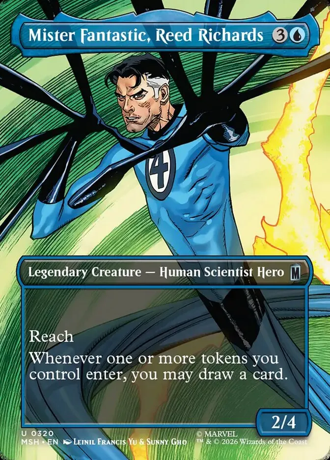2026 Marvel Super Heroes Mister Fantastic, Reed Richards #320 uncommon card image