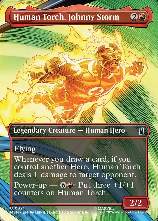 2026 Marvel Super Heroes Human Torch, Johnny Storm #321 uncommon card image