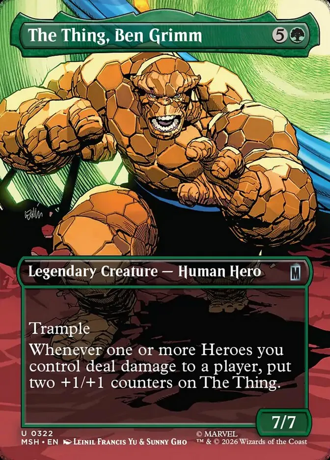 2026 Marvel Super Heroes The Thing, Ben Grimm #322 uncommon card image