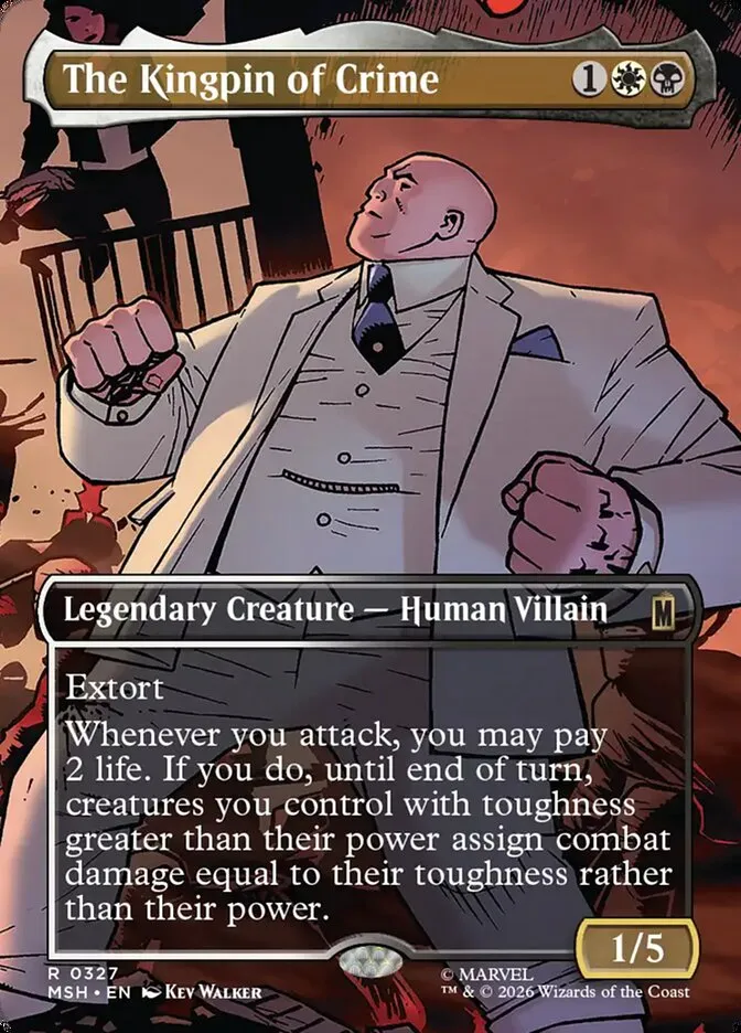 2026 Marvel Super Heroes The Kingpin of Crime #327 rare card image