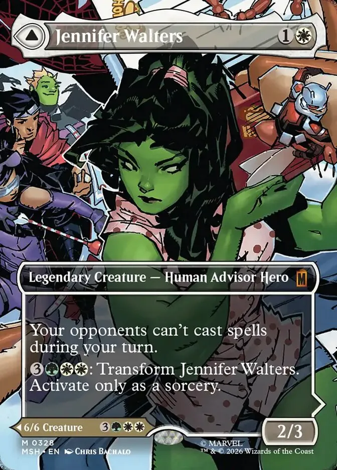2026 Marvel Super Heroes Jennifer Walters // The Sensational She-Hulk #328 mythic card image