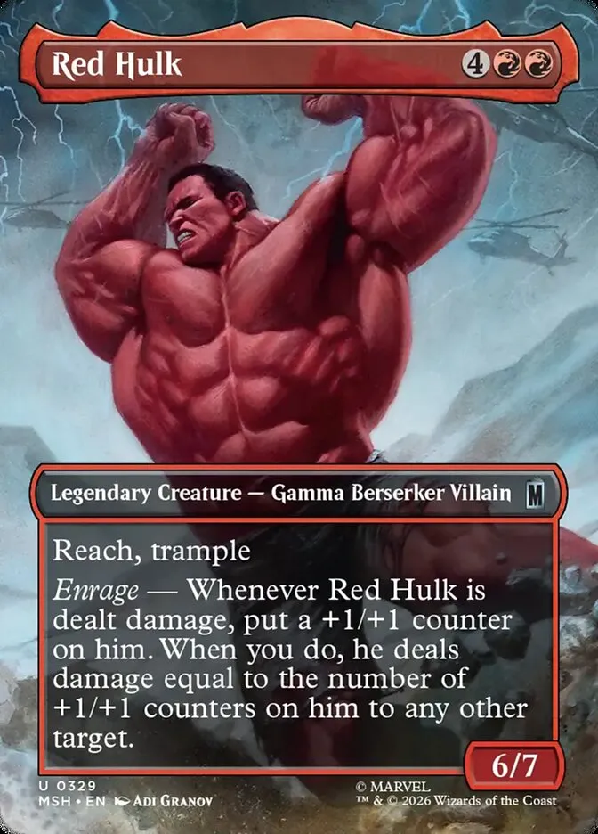 2026 Marvel Super Heroes Red Hulk #329 uncommon card image