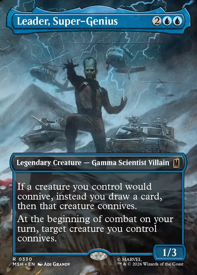 2026 Marvel Super Heroes Leader, Super-Genius #330 rare card image