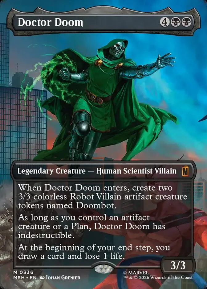 2026 Marvel Super Heroes Doctor Doom #336 mythic card image