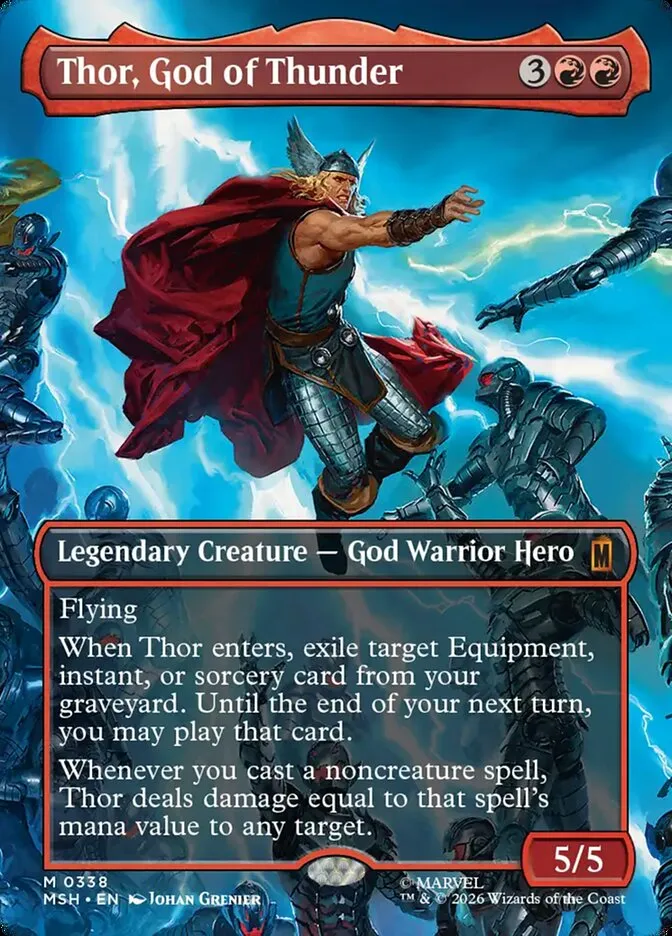2026 Marvel Super Heroes Thor, God of Thunder #338 mythic card image