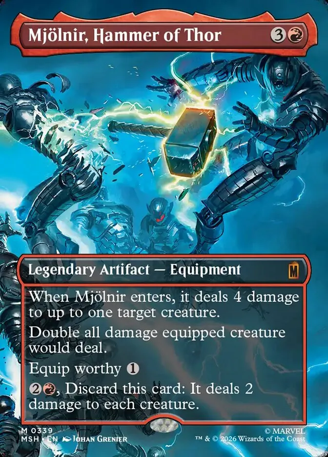 2026 Marvel Super Heroes Mjölnir, Hammer of Thor #339 mythic card image