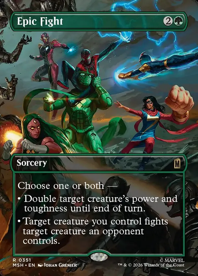 2026 Marvel Super Heroes Epic Fight #351 rare card image