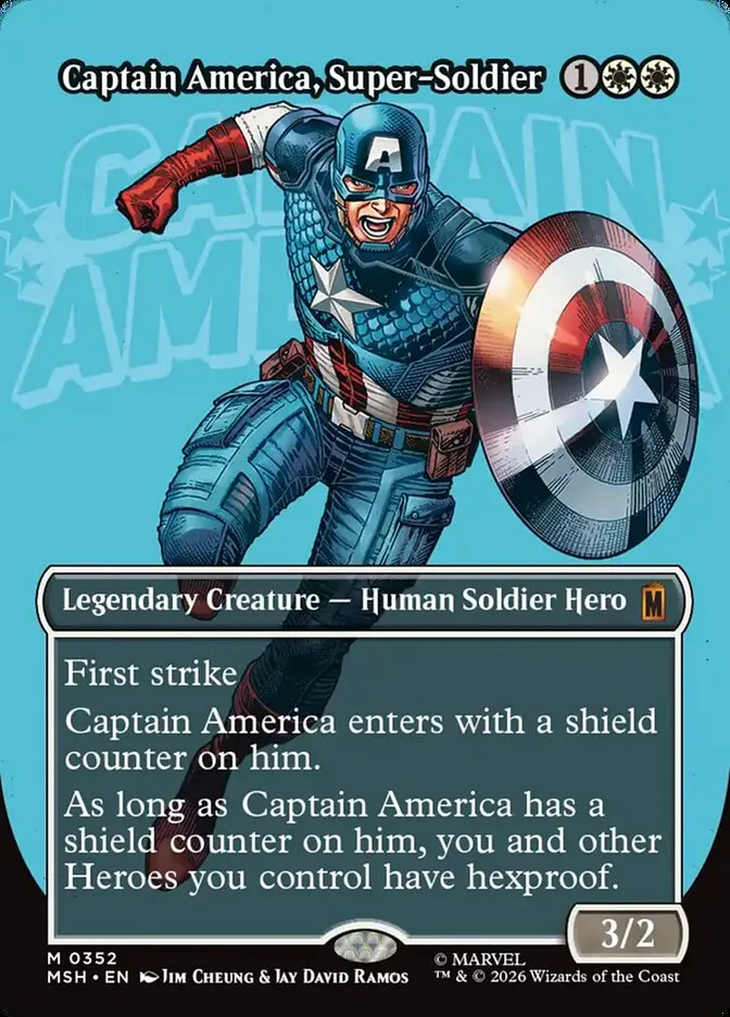 2026 Marvel Super Heroes Captain America, Super-Soldier #352 mythic card image