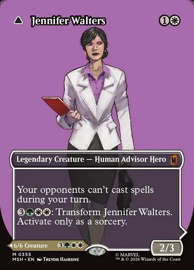 2026 Marvel Super Heroes Jennifer Walters // The Sensational She-Hulk #355 mythic card image