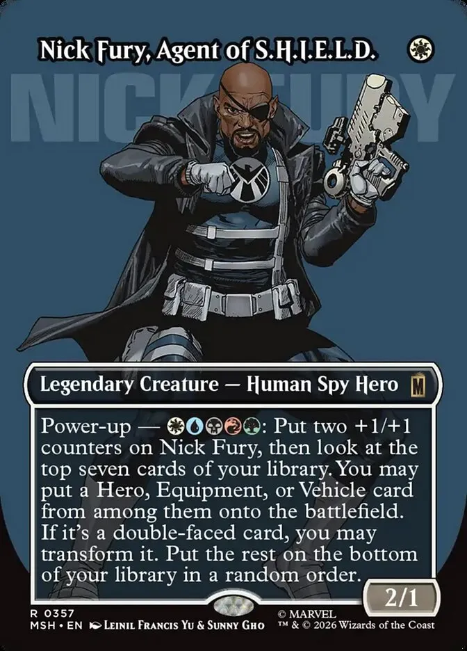 2026 Marvel Super Heroes Nick Fury, Agent of S.H.I.E.L.D. #357 rare card image