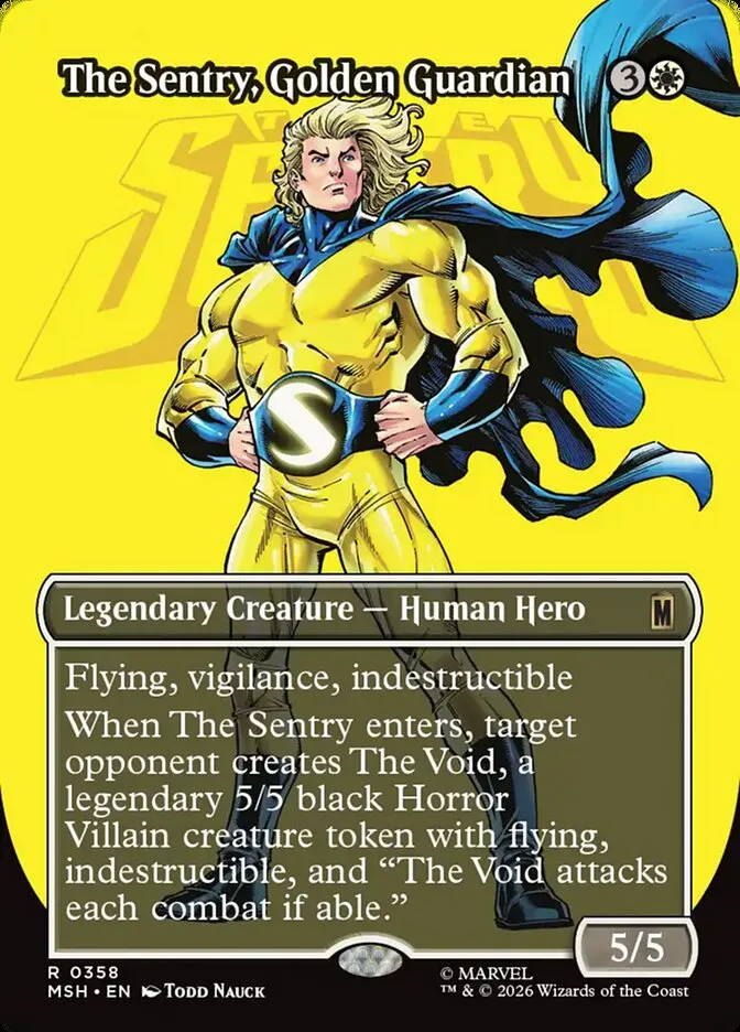2026 Marvel Super Heroes The Sentry, Golden Guardian #358 rare card image