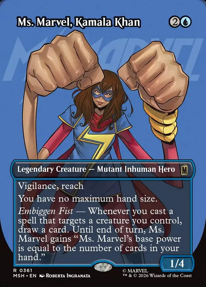 2026 Marvel Super Heroes Ms. Marvel, Kamala Khan #361 rare card image