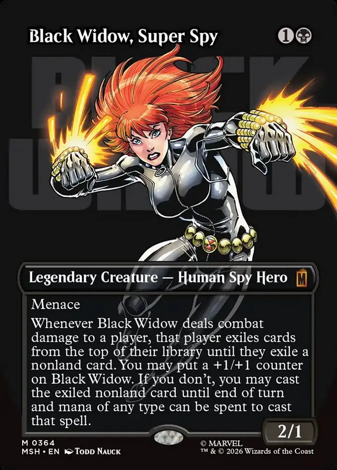 2026 Marvel Super Heroes Black Widow, Super Spy #364 mythic card image