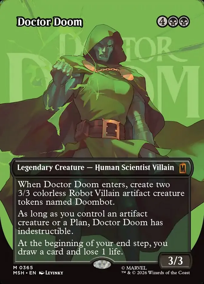 2026 Marvel Super Heroes Doctor Doom #365 mythic card image