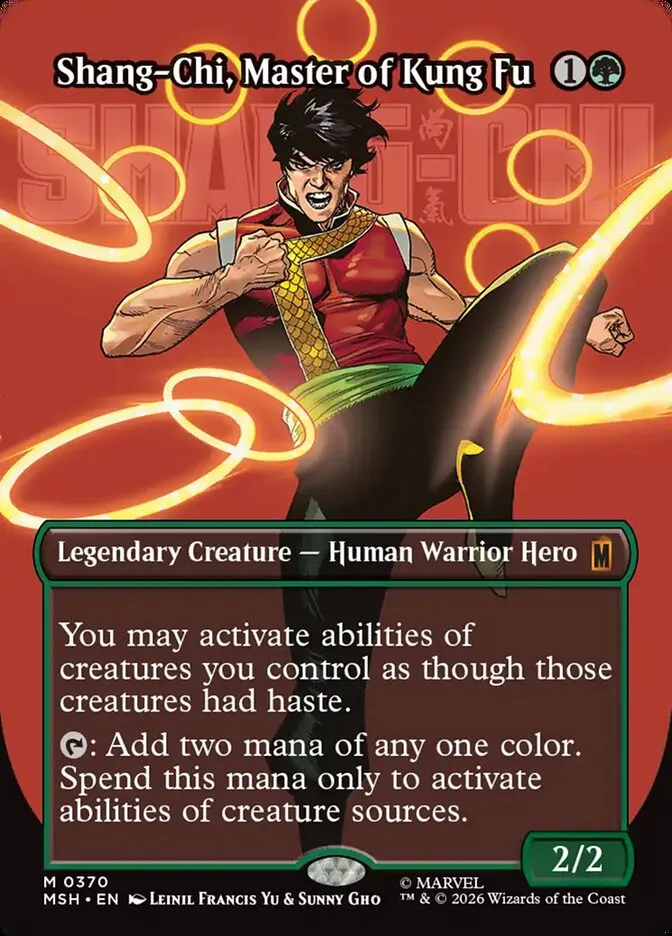 2026 Marvel Super Heroes Shang-Chi, Master of Kung Fu #370 mythic card image