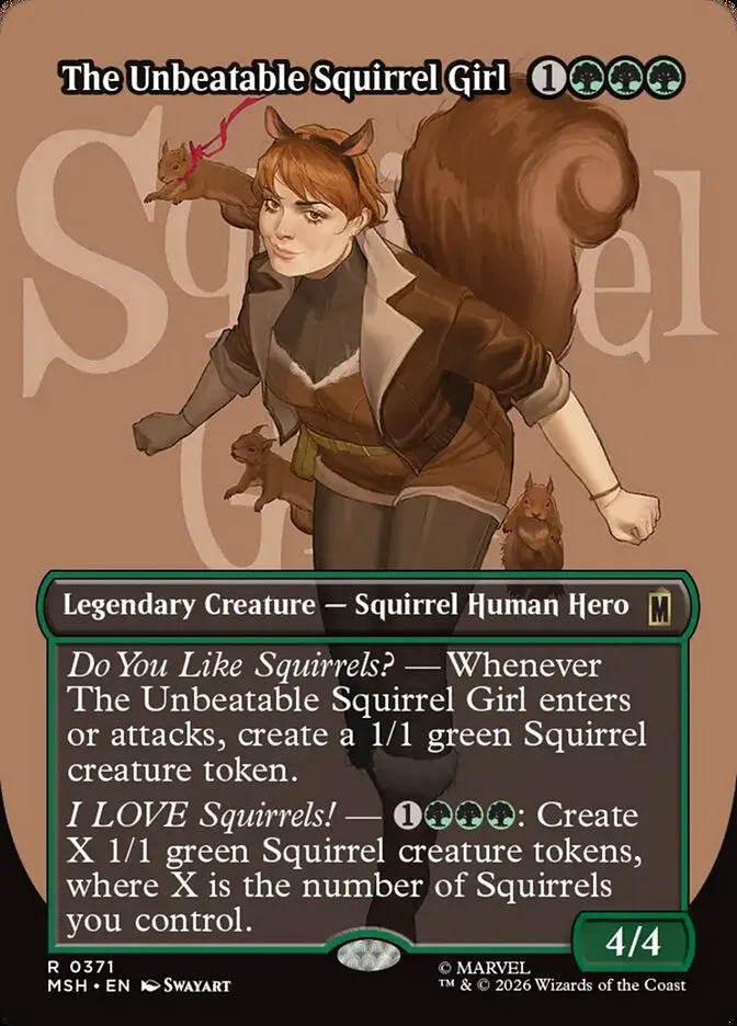 2026 Marvel Super Heroes The Unbeatable Squirrel Girl #371 rare card image