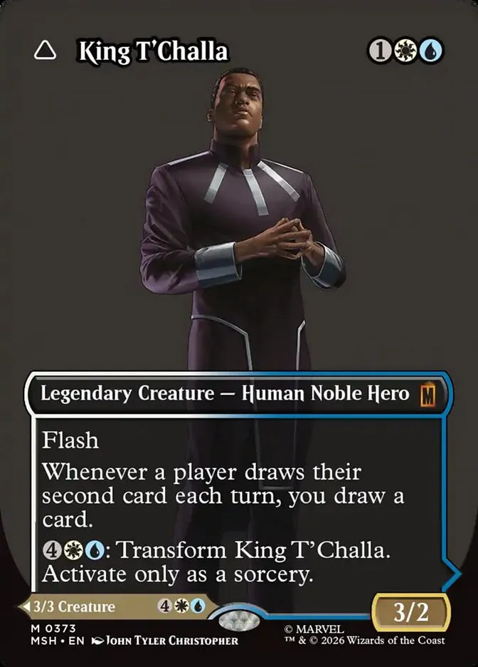 2026 Marvel Super Heroes King T'Challa // Black Panther, Hope Enduring #373 mythic card image