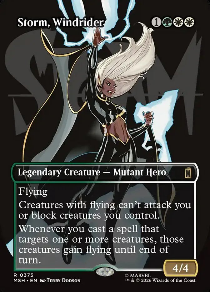 2026 Marvel Super Heroes Storm, Windrider #375 rare card image