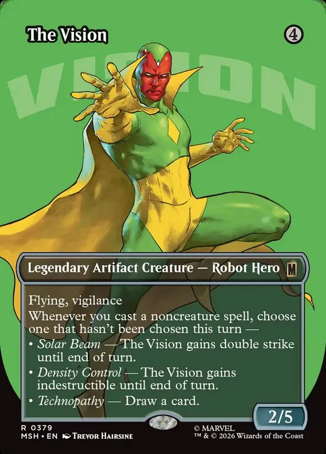 2026 Marvel Super Heroes The Vision #379 rare card image