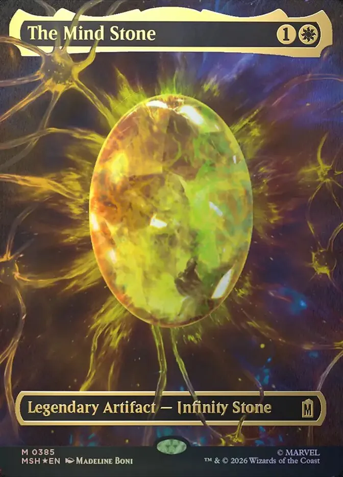 2026 Marvel Super Heroes The Mind Stone #385 mythic card image