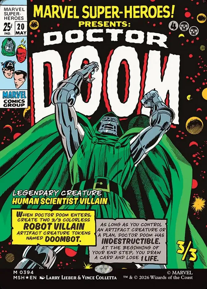 2026 Marvel Super Heroes Doctor Doom #394 mythic card image